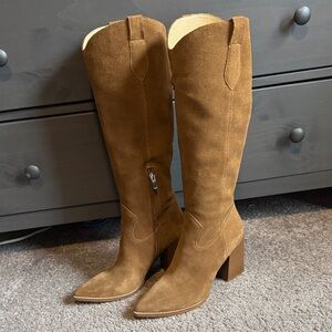 Nine West Brown Suede Knee-High Boots